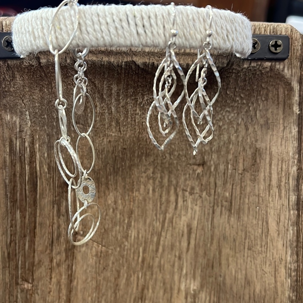 Silver Bracelet and Earring Set